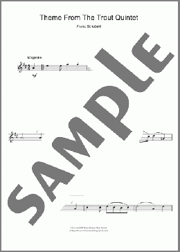 Theme From The Trout Quintet (Die Forelle)(Franz Schubert) 楽譜 フルート ダウンロード