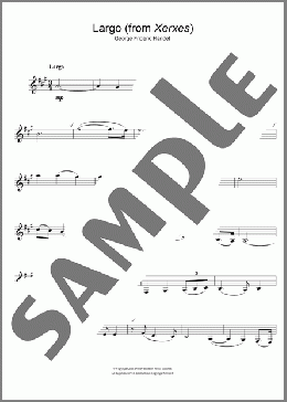 Largo (from Xerxes)(George Frideric Handel) 楽譜 クラリネット ダウンロード