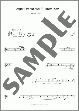 Largo (from Xerxes)(George Frideric Handel) 楽譜 クラリネット ダウンロード