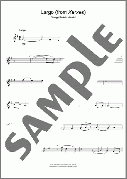 Largo (from Xerxes)(George Frideric Handel) 楽譜 フルート ダウンロード