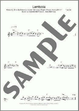 Lambada(Kaoma) 楽譜 フルート ダウンロード