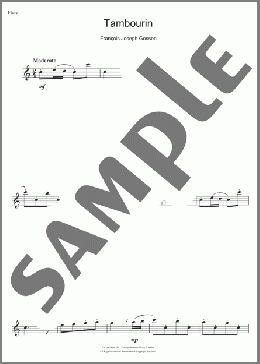 Tambourin(Francois Gossec) 楽譜 フルート ダウンロード