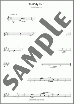 Melody In F(Anton Rubinstein) 楽譜 クラリネット ダウンロード