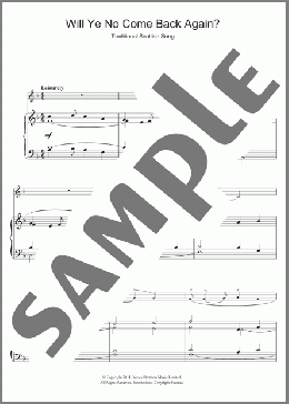 Will Ye No Come Back Again(Traditional) 楽譜 バイオリン ダウンロード