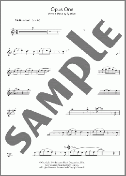 Opus One(Tommy Dorsey) 楽譜 フルート ダウンロード
