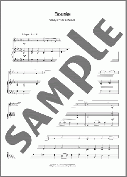 Bouree In G Major(George Frideric Handel) 楽譜 クラリネット ダウンロード