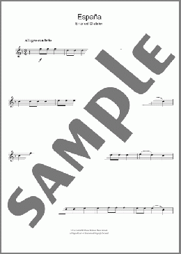 Espana(Emmanuel Chabrier) 楽譜 フルート ダウンロード