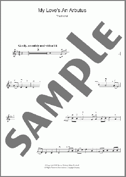 My Love's An Arbutus(Traditional) 楽譜 バイオリン ダウンロード