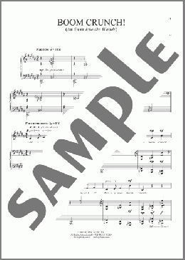Boom Crunch(Stephen Sondheim) 楽譜 ピアノ & ボーカル ダウンロード