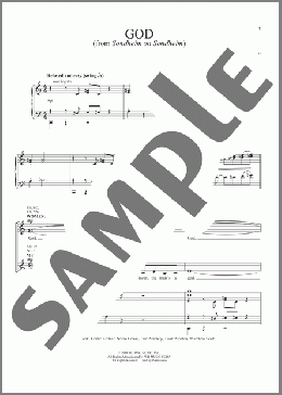 God(Stephen Sondheim) 楽譜 ピアノ & ボーカル ダウンロード