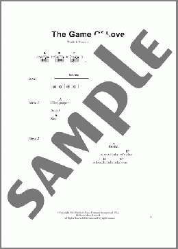 The Game Of Love(Wayne Fontana & The Mindbenders) 楽譜 ギター（コード） ダウンロード