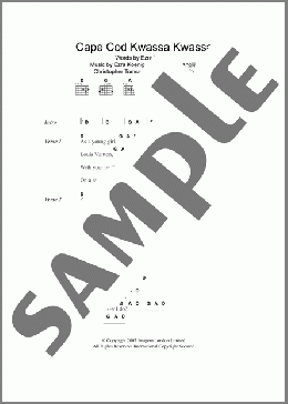 Cape Cod Kwassa Kwassa(Vampire Weekend) 楽譜 ギター（コード） ダウンロード