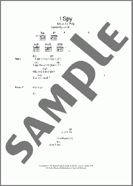 I Spy(Pulp) 楽譜 ギター（コード） ダウンロード
