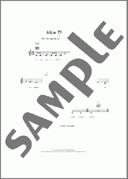 Alice The Camel(Traditional) 楽譜 その他 ダウンロード