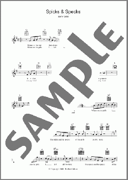 Spicks And Specks(Bee Gees) 楽譜 その他 ダウンロード