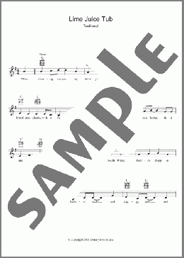 Lime Juice Tub(Traditional) 楽譜 その他 ダウンロード
