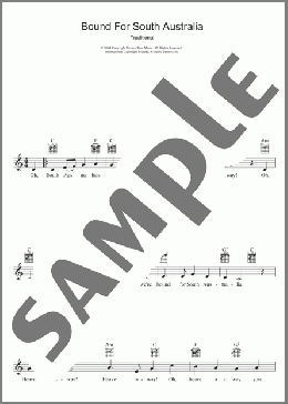Bound For South Australia(Traditional) 楽譜 その他 ダウンロード