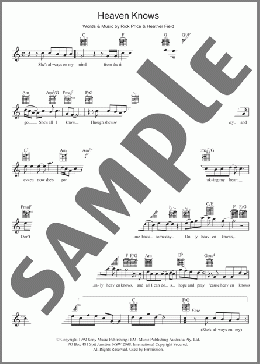 Heaven Knows(Rick Price) 楽譜 その他 ダウンロード