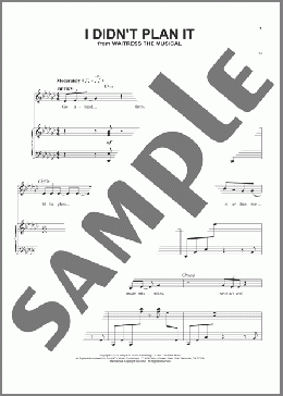 I Didn't Plan It (from Waitress The Musical)(Sara Bareilles) 楽譜 ピアノ & ボーカル ダウンロード