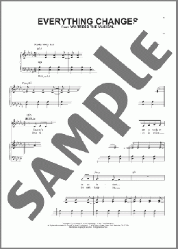 Everything Changes (from Waitress The Musical)(Sara Bareilles) 楽譜 ピアノ & ボーカル ダウンロード