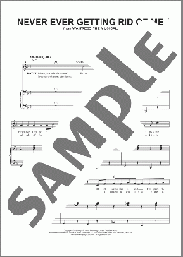 Never Ever Getting Rid Of Me (from Waitress The Musical)(Sara Bareilles) 楽譜 ピアノ & ボーカル ダウンロード