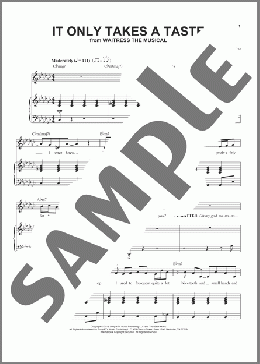 It Only Takes A Taste (from Waitress The Musical)(Sara Bareilles) 楽譜 ピアノ & ボーカル ダウンロード
