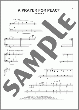 A Prayer For Peace(John Williams) 楽譜 ピアノ（ソロ） ダウンロード