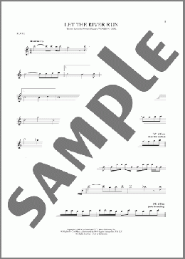 Let The River Run(Carly Simon) 楽譜 フルート ダウンロード