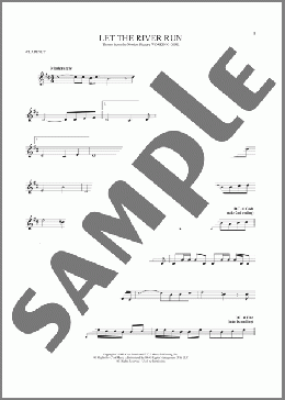 Let The River Run(Carly Simon) 楽譜 クラリネット ダウンロード