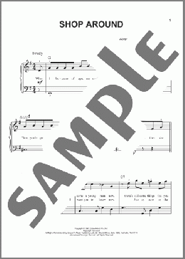 Shop Around(The Captain & Tennille) 楽譜 ピアノ（ソロ） ダウンロード