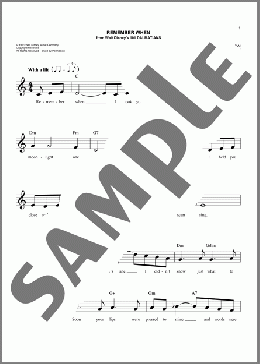 Remember When(Bob Jackman/Franklyn Marks) 楽譜 その他 ダウンロード