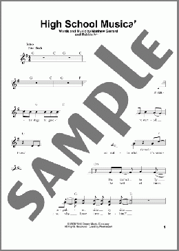 High School Musical(Matthew Gerrard) 楽譜 その他 ダウンロード