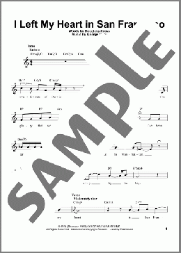 I Left My Heart In San Francisco(Tony Bennett) 楽譜 その他 ダウンロード