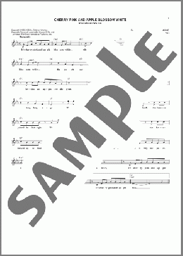 Cherry Pink And Apple Blossom White(Mack David/Jacques Larue/Marcel Louiguy) 楽譜 その他 ダウンロード