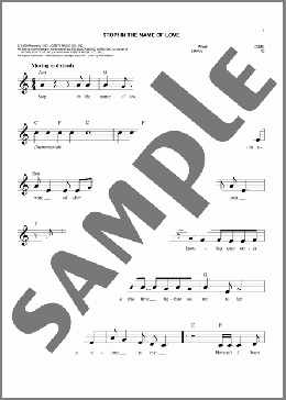 Stop! In The Name Of Love(The Supremes) 楽譜 その他 ダウンロード