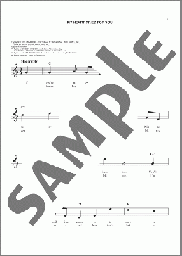 My Heart Cries For You(Jimmy Wakely) 楽譜 その他 ダウンロード