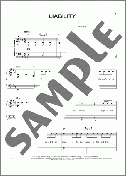Liability(Lorde) 楽譜 ピアノ（ソロ） ダウンロード