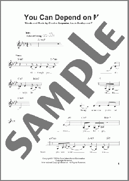 You Can Depend On Me(Charles Carpenter) 楽譜 その他 ダウンロード
