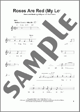 Roses Are Red, My Love(Bobby Vinton) 楽譜 その他 ダウンロード