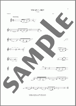 Theme From Swan Lake(Pyotr Il'yich Tchaikovsky) 楽譜 バイオリン ダウンロード