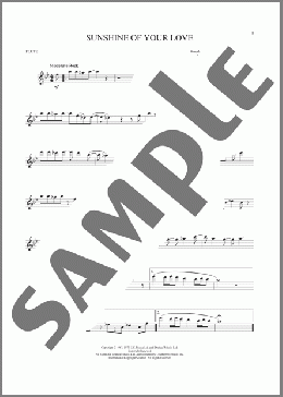Sunshine Of Your Love(Cream) 楽譜 フルート ダウンロード