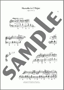 Mazurka In C Major, Op.67 No.3(Frederic Chopin) 楽譜 ピアノ（ソロ） ダウンロード
