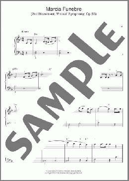Symphony No.3 (Eroica), Theme from 2nd Movement: Marcia Funebre(Ludwig van Beethoven) 楽譜 ピアノ（ソロ） ダウンロード