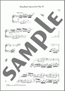 Two-Part Invention No. 14(Johann Sebastian Bach) 楽譜 ピアノ（ソロ） ダウンロード