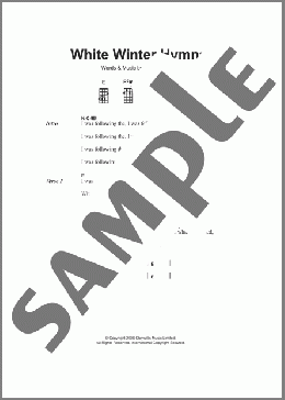 White Winter Hymnal(Fleet Foxes) 楽譜 ウクレレ（弾き語り） ダウンロード