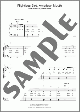 Flightless Bird, American Mouth(Iron & Wine) 楽譜 ピアノ（ソロ） ダウンロード