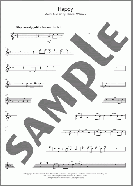 Happy(Pharrell Williams) 楽譜 アルトサックス（ソロ） ダウンロード