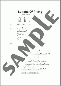 Sultans Of Swing(Dire Straits) 楽譜 ウクレレ（弾き語り） ダウンロード