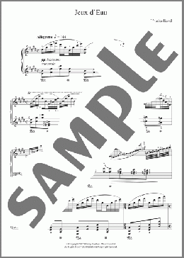 Jeux D'eau(Maurice Ravel) 楽譜 ピアノ（ソロ） ダウンロード