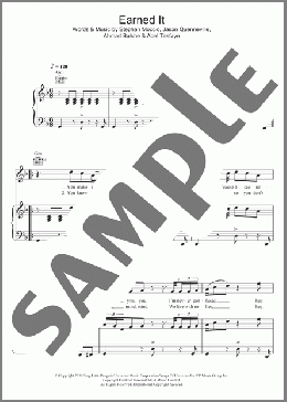 Earned It (from 'Fifty Shades Of Grey')(The Weeknd) 楽譜 その他 ダウンロード